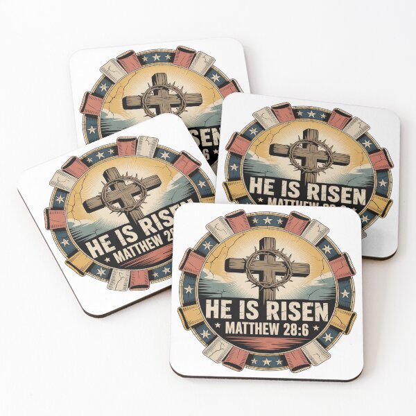 Item preview, Vintage Badge Cross Sunrise with Crown of Thorns designed and sold by Bloomkept.