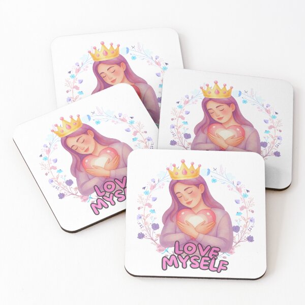 Item preview, Self Love Queen Illustration - Love Myself Floral Design designed and sold by Heartbeat Studio by Yederlin.