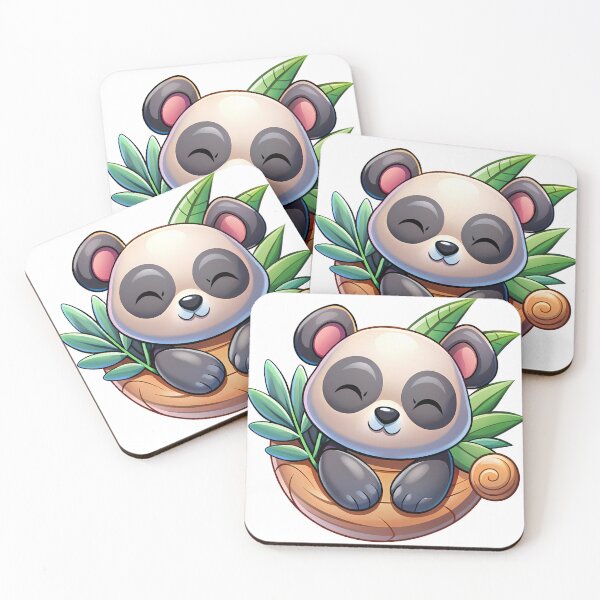 Item preview, Sleeping Baby Panda in Bamboo Basket Kawaii Zen designed and sold by JoRem47.