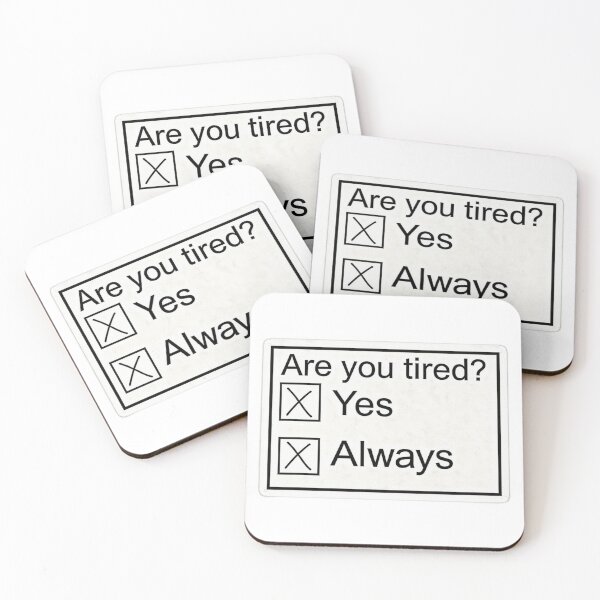 Item preview, Are You Tired Yes Always Funny Sticker Meme designed and sold by Notecrea.