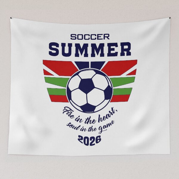 Item preview, Soccer Summer 2026: Football Soul & Fire in the Heart designed and sold by MalisoStickers.