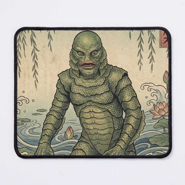 Item preview, Ukiyo-e Swamp Monster Japanese Woodblock Vintage Horror designed and sold by Vandy Fullam.