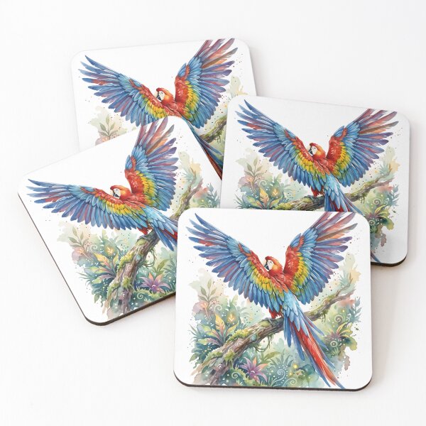 Item preview, Exotic Parrot Scarlet Macaw Ara Macao designed and sold by RubisLeaf.
