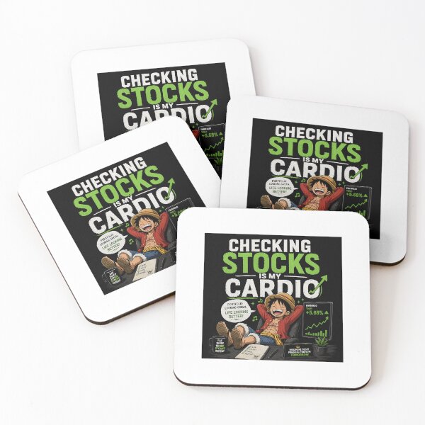 Item preview, Checking Stocks Is My Cardio – Funny Anime Investor Design designed and sold by prudenzacapital.