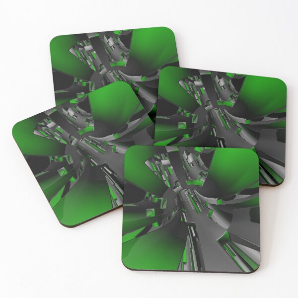 Item preview, Futuristic Green Neon Mechanical Abstract 3D designed and sold by Gisleyson.