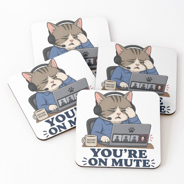 Item preview, Funny Zoom Meeting Cat Remote Work Coworker Gift designed and sold by Gentlestate.