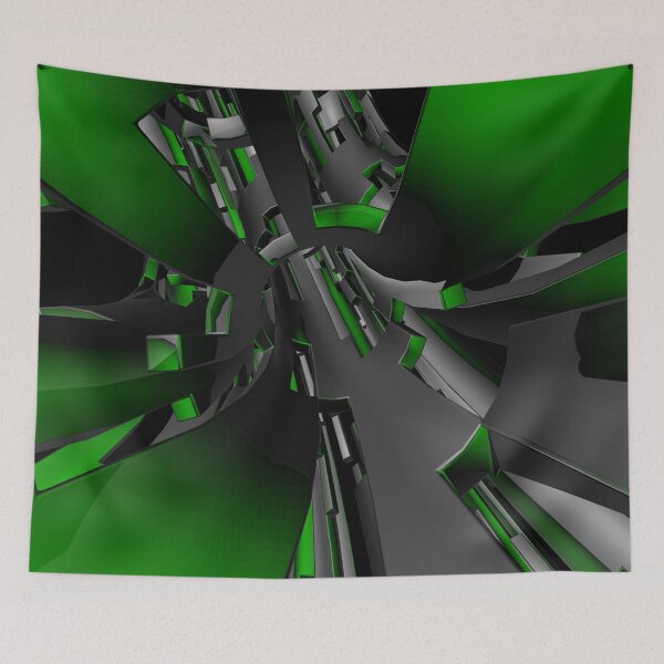 Item preview, Futuristic Green Neon Mechanical Abstract 3D designed and sold by Gisleyson.