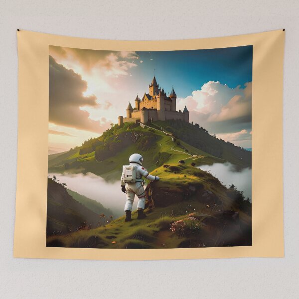 Item preview, Astronaut finds castle on another planet designed and sold by Creative Visualize.