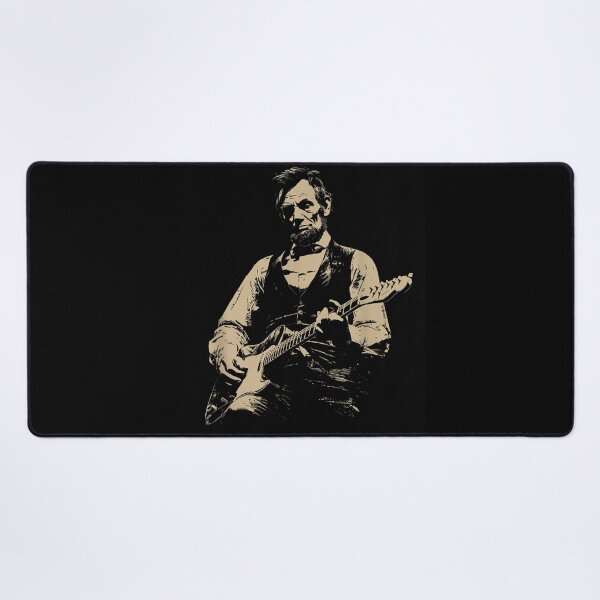 Item preview, Abraham Lincoln Rockstar | Funny Historical Electric Guitar Player designed and sold by Alluka Brand.