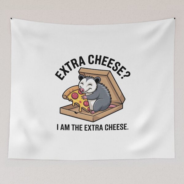 Item preview, Funny Extra Cheese Possum Pizza Lover Meme Sticker designed and sold by Mr-wow.