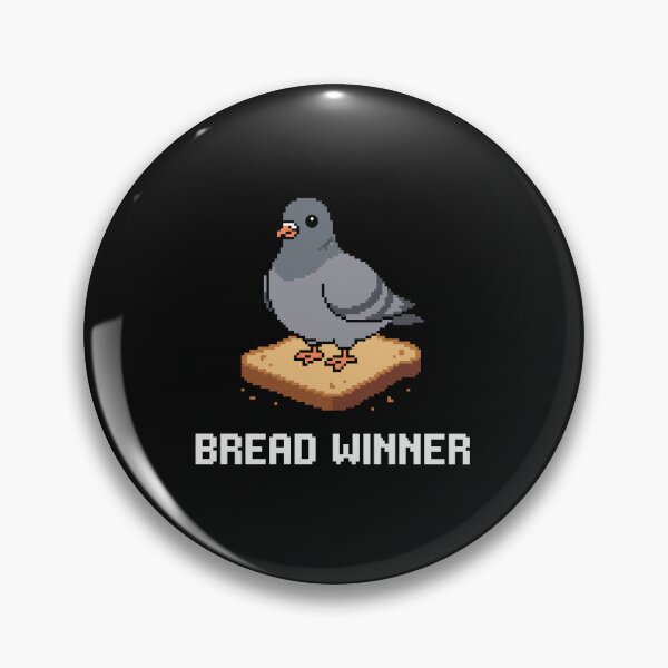 Item preview, Pixel Art Pigeon on Bread - Funny Retro City Bird designed and sold by artistastshirt.