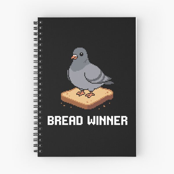 Item preview, Pixel Art Pigeon on Bread - Funny Retro City Bird designed and sold by artistastshirt.
