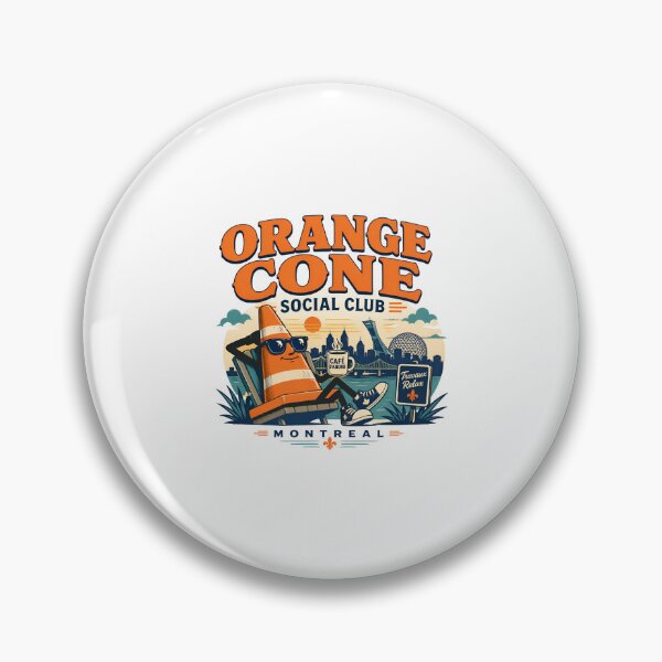 Item preview, Orange Cone Social Club Montreal Funny designed and sold by Fenay Designs.