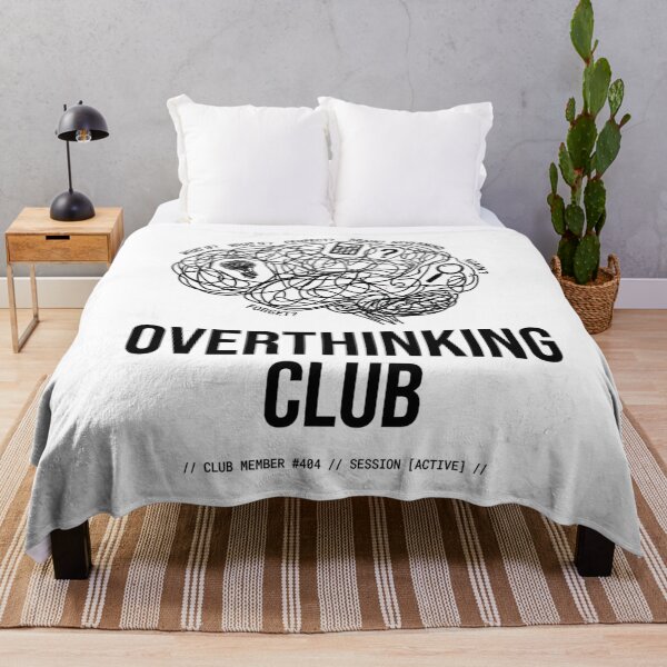 Item preview, Overthinking Club - Minimalist Scribble Brain Introvert Humor T-Shirt designed and sold by designerr23 ⭐⭐⭐⭐⭐.
