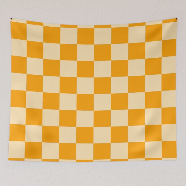 Item preview, Orange peel & cream peach checkered seamless pattern designed and sold by Mint + Midnight.