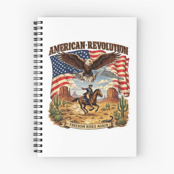 Item preview, American Revolution T-Shirt – Freedom Rides Again Patriotic Western Eagle Design designed and sold by Puraenergia Stickers.