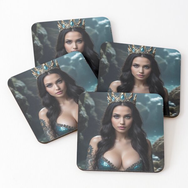 Item preview, Seductive Dark Siren Queen - Sirencore Fantasy Mermaid Portrait designed and sold by Vandy Fullam.