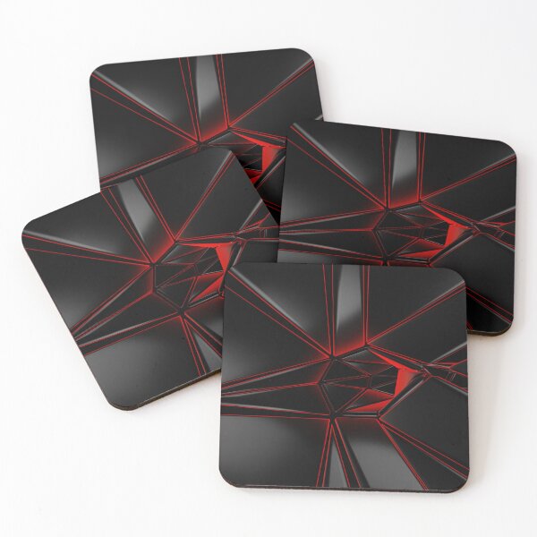 Item preview, Red Neon Core Sharp Geometric Abstract 3D designed and sold by Gisleyson.