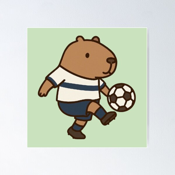 Item preview, Soccer Capybara – Funny Sports Design designed and sold by Dogandesighn.