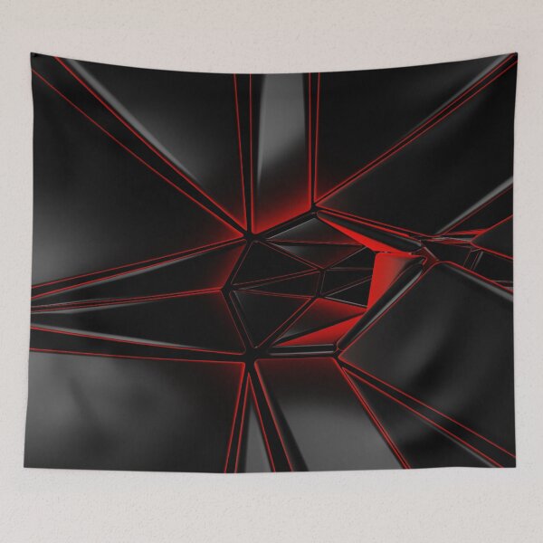 Item preview, Red Neon Core Sharp Geometric Abstract 3D designed and sold by Gisleyson.