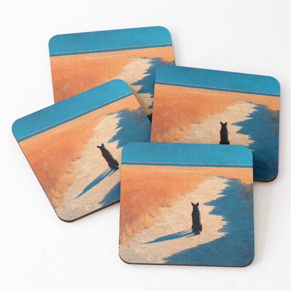 Item preview, Solitary Dog in Vast Desert Oil Painting designed and sold by WoofPalette.