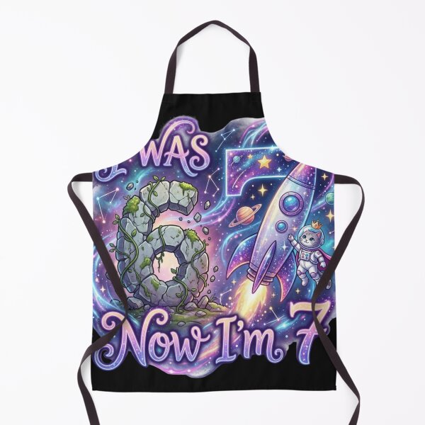 Item preview, I Was 6 Now I'm 7 Space Birthday Astronaut Cat designed and sold by maydebanxin.