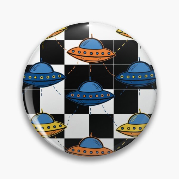 Item preview, Yellow | Blue | Orange UFO Pattern designed and sold by Sector 99.