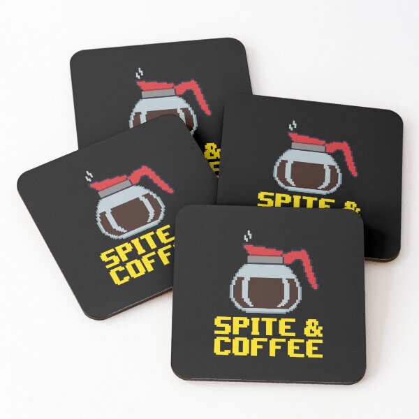 Item preview, Fueled By Spite & Coffee - Funny Retro Pixel Art designed and sold by artistastshirt.