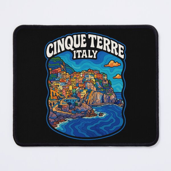Item preview, Cinque Terre Italy Trippy Art Travel designed and sold by TomFrontierArt.