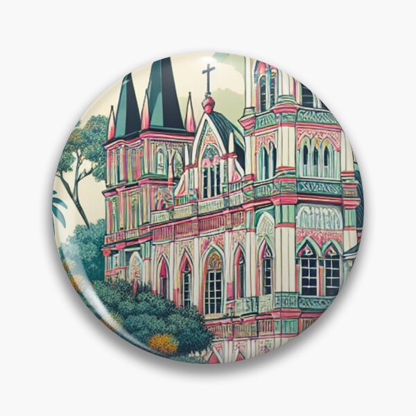 Item preview, Paramaribo Suriname Ukiyo-e Japanese Woodblock Style - Saint Peter and Paul Cathedral designed and sold by Vandy Fullam.