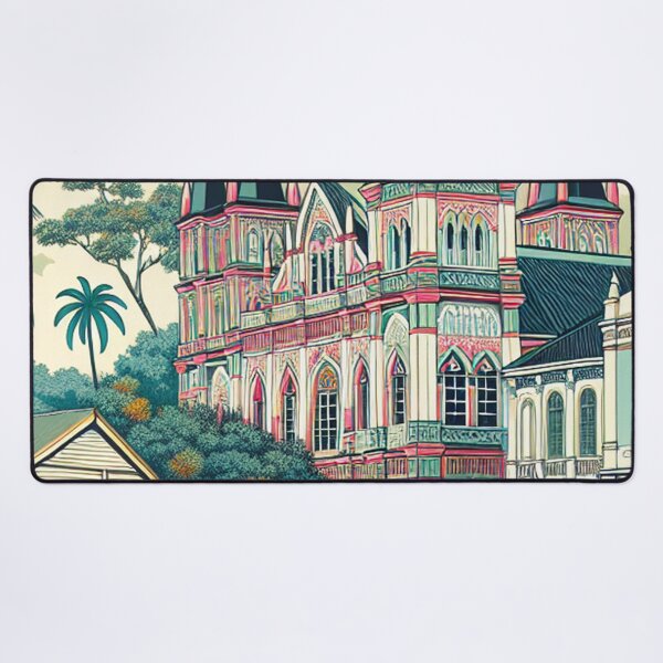 Item preview, Paramaribo Suriname Ukiyo-e Japanese Woodblock Style - Saint Peter and Paul Cathedral designed and sold by Vandy Fullam.