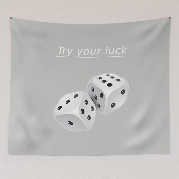 Item preview, Try Your Luck - Classic White Dice Gaming Design designed and sold by MOHAMEDNOOR428.