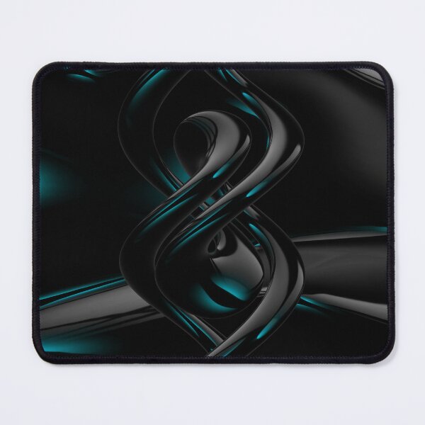 Item preview, Liquid Metal Cyan Glow Abstract 3D designed and sold by Gisleyson.