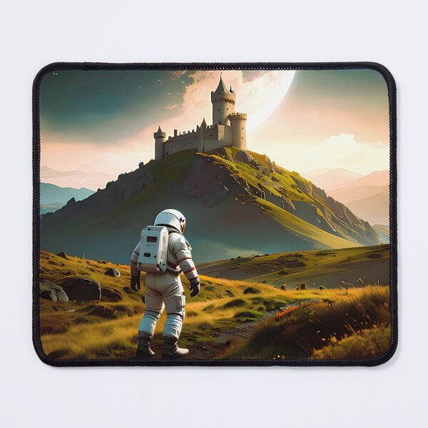 Item preview, An astronaut looks at castle on another planet designed and sold by Creative Visualize.