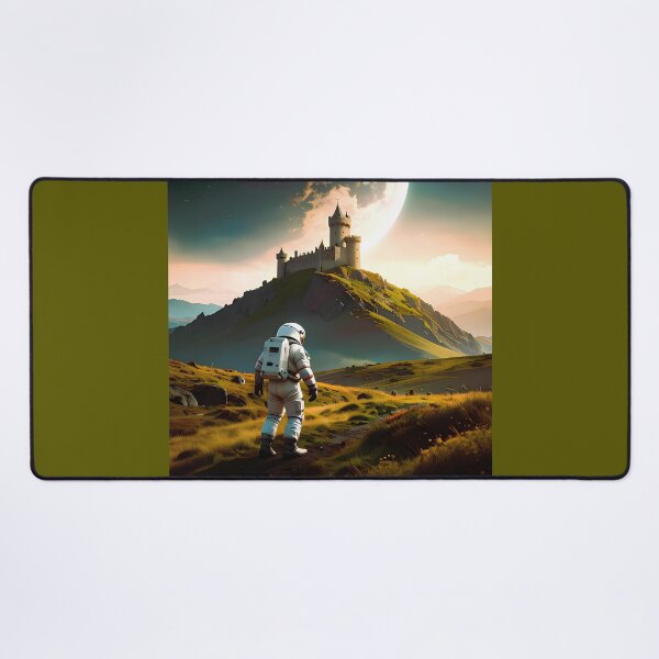 Item preview, An astronaut looks at castle on another planet designed and sold by Creative Visualize.