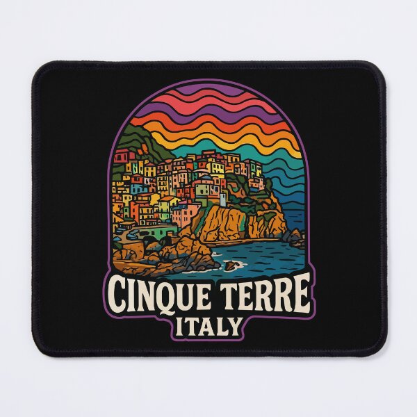 Item preview, Cinque Terre Italy Retro Trippy Art Travel designed and sold by TomFrontierArt.