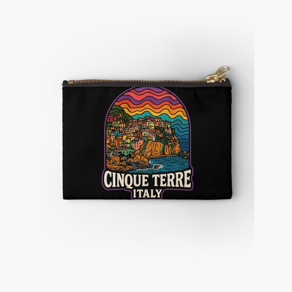 Item preview, Cinque Terre Italy Retro Trippy Art Travel designed and sold by TomFrontierArt.