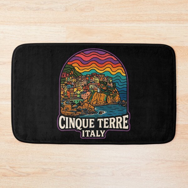Item preview, Cinque Terre Italy Retro Trippy Art Travel designed and sold by TomFrontierArt.