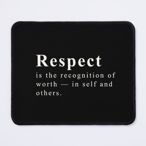 Item preview, Cool design for RESPECT definition in white designed and sold by YOSPACE.