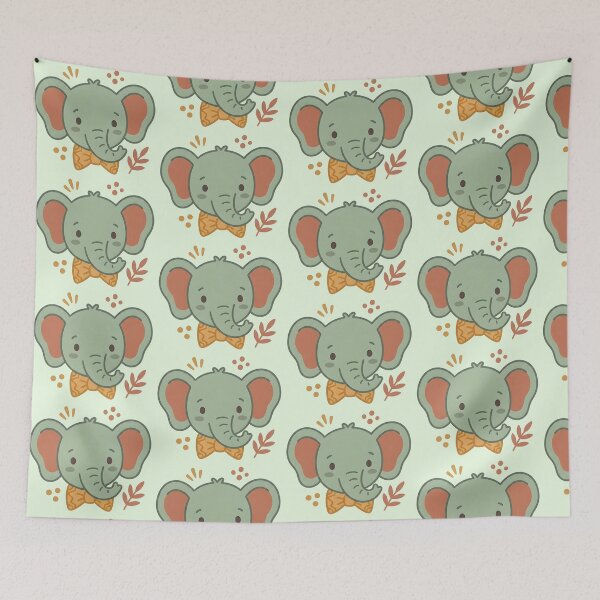 Item preview, Cute Boho Elephant with Bow Tie designed and sold by dreephic22.