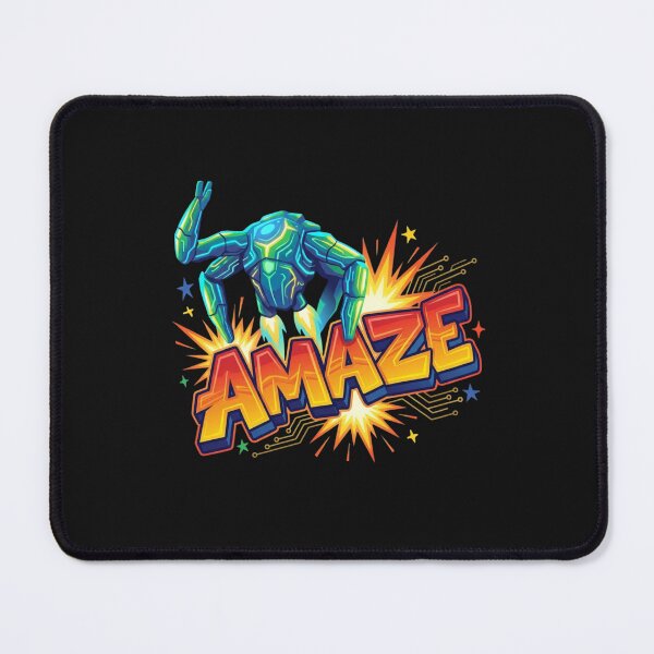 Item preview, Futuristic Robot Tech Explosion with Amaze Word Art designed and sold by maydebanxin.