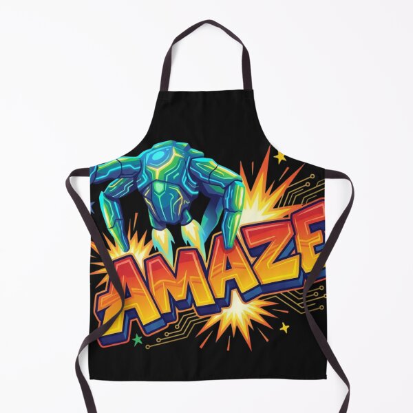Item preview, Futuristic Robot Tech Explosion with Amaze Word Art designed and sold by maydebanxin.