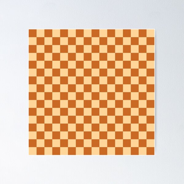 Item preview, Burnt orange & caramel checkered seamless pattern designed and sold by Mint + Midnight.
