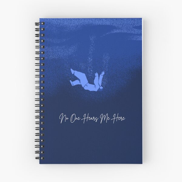 Item preview, No One Hears Me Here Dark Aesthetic Underwater Art, Sad Introvert Quote Design designed and sold by NA-art725.