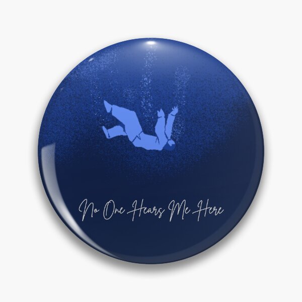 Item preview, No One Hears Me Here Dark Aesthetic Underwater Art, Sad Introvert Quote Design designed and sold by NA-art725.