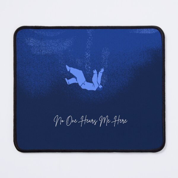 Item preview, No One Hears Me Here Dark Aesthetic Underwater Art, Sad Introvert Quote Design designed and sold by NA-art725.