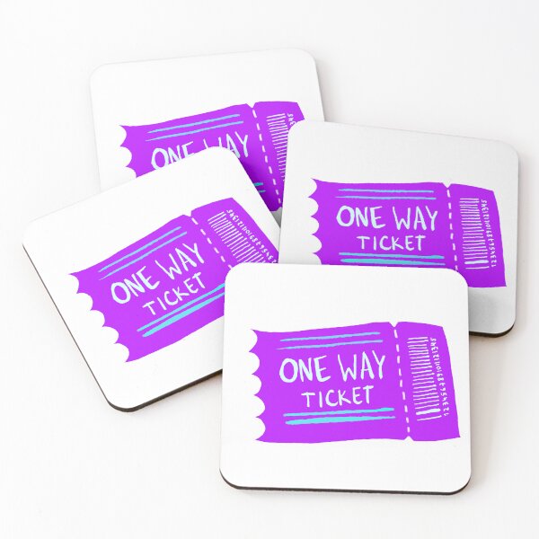 Item preview, Neon One Way Ticket Illustration Design designed and sold by aikdreams.