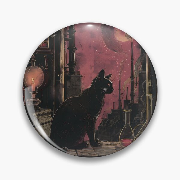 Item preview, The Alchemist — Gothic Cat Wall Art designed and sold by Mourne & Dusk.