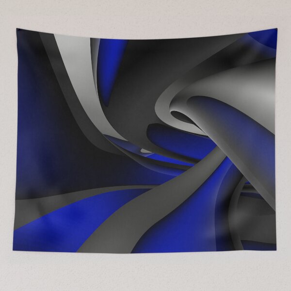 Item preview, Deep Blue Metallic Twisted Abstract 3D designed and sold by Gisleyson.