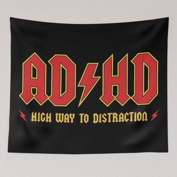 Item preview, ADHD - Funny Rock Parody Music Logo designed and sold by LoFi-OG.